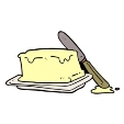 Cartoon doodle butter and knife Graphic Vector - Stock by Pixlr